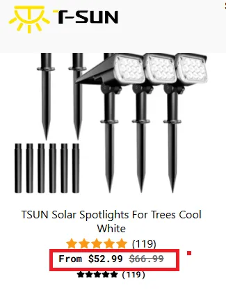 Tsunlighting 10% off deal